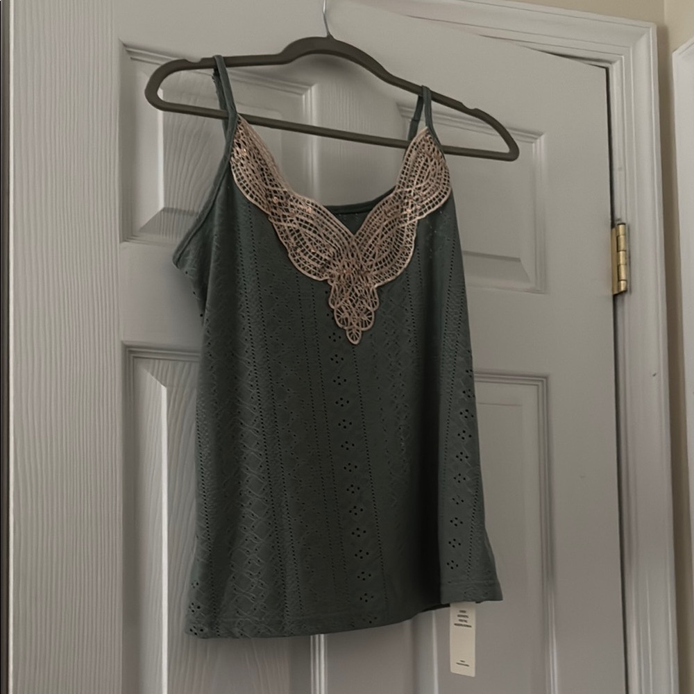 SHEIN Gray Embellished Camisole Top